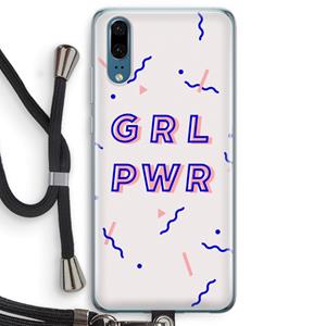 CaseCompany GRL PWR: Huawei P20 Transparant Hoesje met koord