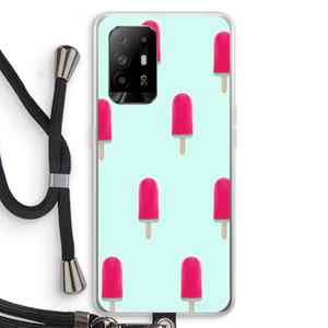 CaseCompany Waterijsje: Oppo A95 5G Transparant Hoesje met koord