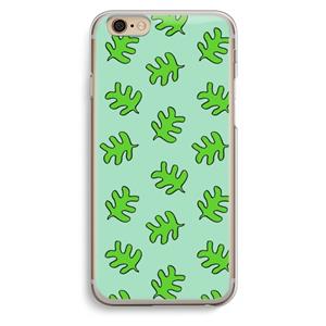 CaseCompany Groene blaadjes: iPhone 6 / 6S Transparant Hoesje