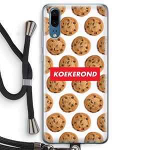 CaseCompany Koekerond: Huawei P20 Transparant Hoesje met koord
