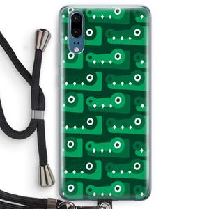 CaseCompany Crocs: Huawei P20 Transparant Hoesje met koord