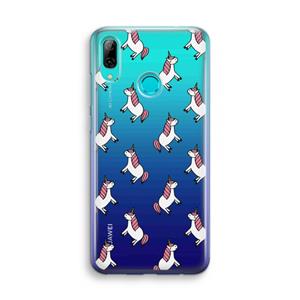 CaseCompany Eenhoorns overal: Huawei P Smart (2019) Transparant Hoesje