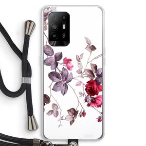 CaseCompany Mooie bloemen: Oppo A95 5G Transparant Hoesje met koord