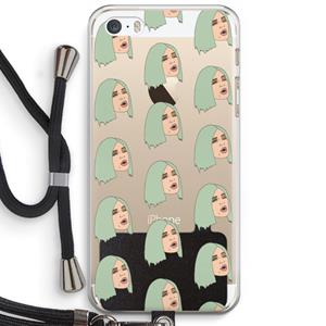 CaseCompany King Kylie: iPhone 5 / 5S / SE Transparant Hoesje met koord