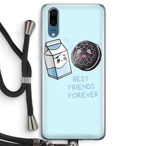 CaseCompany Best Friend Forever: Huawei P20 Transparant Hoesje met koord
