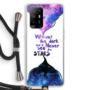 CaseCompany Stars quote: Oppo A95 5G Transparant Hoesje met koord