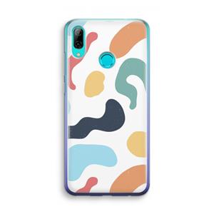 CaseCompany Memphis Shapes Blue: Huawei P Smart (2019) Transparant Hoesje