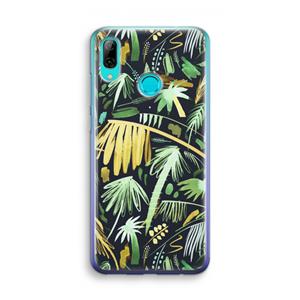 CaseCompany Tropical Palms Dark: Huawei P Smart (2019) Transparant Hoesje