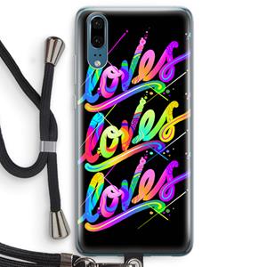 CaseCompany Loves: Huawei P20 Transparant Hoesje met koord