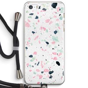 CaseCompany Terrazzo N°3: iPhone 5 / 5S / SE Transparant Hoesje met koord