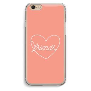 CaseCompany Friends heart: iPhone 6 / 6S Transparant Hoesje