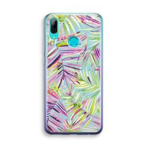 CaseCompany Tropical Palms Blue: Huawei P Smart (2019) Transparant Hoesje