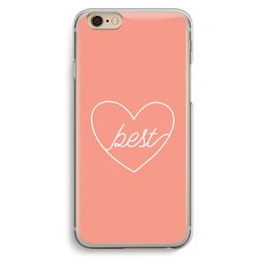 CaseCompany Best heart: iPhone 6 / 6S Transparant Hoesje