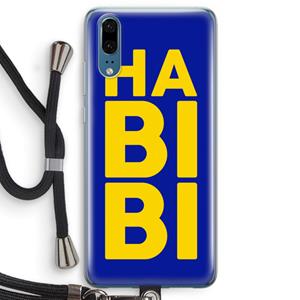 CaseCompany Habibi Blue: Huawei P20 Transparant Hoesje met koord