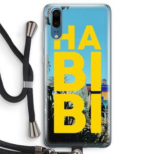 CaseCompany Habibi Majorelle : Huawei P20 Transparant Hoesje met koord