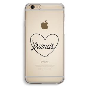 CaseCompany Friends heart black: iPhone 6 / 6S Transparant Hoesje