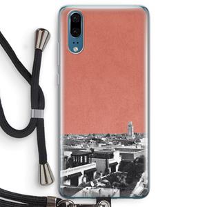CaseCompany Marrakech Skyline : Huawei P20 Transparant Hoesje met koord