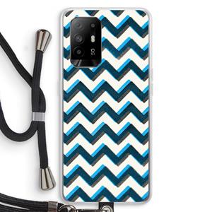 CaseCompany Onderbroken lijn: Oppo A95 5G Transparant Hoesje met koord
