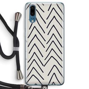 CaseCompany Marrakech Arrows: Huawei P20 Transparant Hoesje met koord