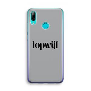 CaseCompany Topwijf Grijs Zwart: Huawei P Smart (2019) Transparant Hoesje