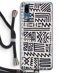 CaseCompany Marrakech print: Huawei P20 Transparant Hoesje met koord