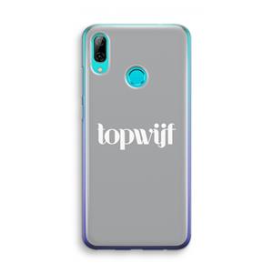 CaseCompany Topwijf Grijs Wit: Huawei P Smart (2019) Transparant Hoesje