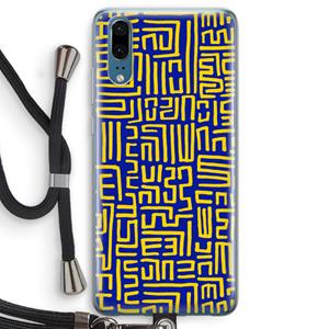 CaseCompany Majorelle Blue Print: Huawei P20 Transparant Hoesje met koord