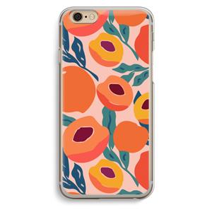 CaseCompany Perzik: iPhone 6 / 6S Transparant Hoesje