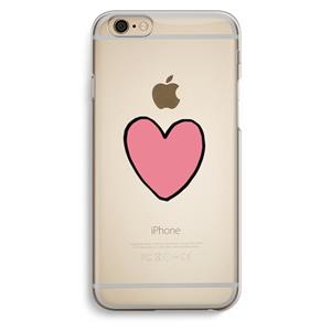 CaseCompany Hartje: iPhone 6 / 6S Transparant Hoesje