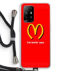 CaseCompany I'm lovin' you: Oppo A95 5G Transparant Hoesje met koord