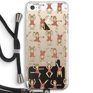 CaseCompany Gymboys: iPhone 5 / 5S / SE Transparant Hoesje met koord