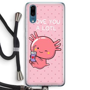 CaseCompany Love You A Lotl: Huawei P20 Transparant Hoesje met koord