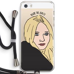 CaseCompany Ashley: iPhone 5 / 5S / SE Transparant Hoesje met koord