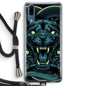 CaseCompany Cougar and Vipers: Huawei P20 Transparant Hoesje met koord