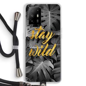 CaseCompany Stay wild: Oppo A95 5G Transparant Hoesje met koord