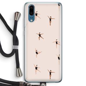 CaseCompany Dancing #1: Huawei P20 Transparant Hoesje met koord