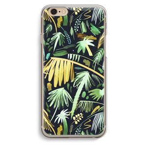 CaseCompany Tropical Palms Dark: iPhone 6 / 6S Transparant Hoesje