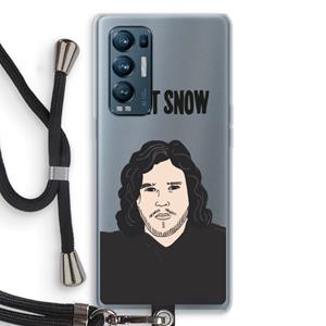CaseCompany Let It Snow: Oppo Find X3 Neo Transparant Hoesje met koord