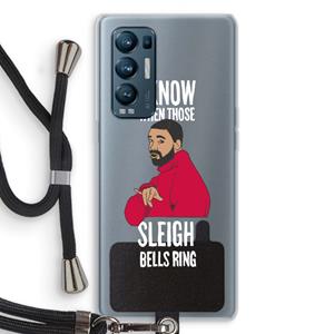 CaseCompany Sleigh Bells Ring: Oppo Find X3 Neo Transparant Hoesje met koord