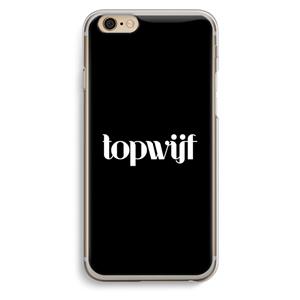 CaseCompany Topwijf Zwart: iPhone 6 / 6S Transparant Hoesje