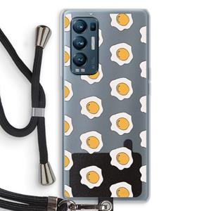 CaseCompany Bacon to my eggs #1: Oppo Find X3 Neo Transparant Hoesje met koord