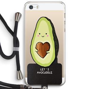CaseCompany Avocuddle: iPhone 5 / 5S / SE Transparant Hoesje met koord