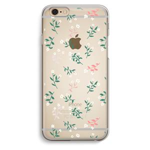 CaseCompany Small white flowers: iPhone 6 / 6S Transparant Hoesje