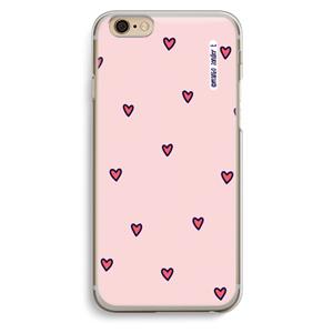 CaseCompany Hartjes: iPhone 6 / 6S Transparant Hoesje