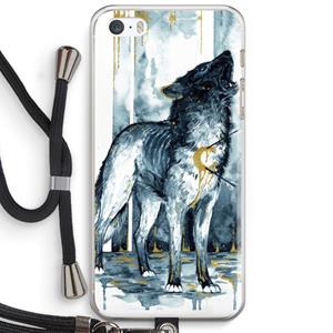 CaseCompany Bleeding Soul: iPhone 5 / 5S / SE Transparant Hoesje met koord