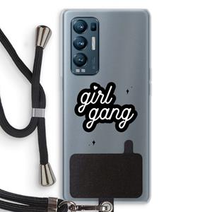 CaseCompany Girl Gang: Oppo Find X3 Neo Transparant Hoesje met koord