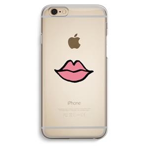 CaseCompany Kusje: iPhone 6 / 6S Transparant Hoesje