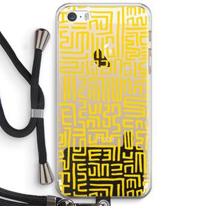 CaseCompany Majorelle Blue Print: iPhone 5 / 5S / SE Transparant Hoesje met koord