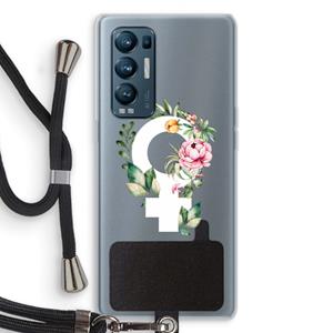 CaseCompany Venus: Oppo Find X3 Neo Transparant Hoesje met koord