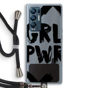 CaseCompany Girl Power #2: Oppo Find X3 Neo Transparant Hoesje met koord
